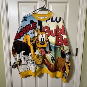 Disney Pluto 95th Anniversary Pullover Sweatshirt Size L NWT